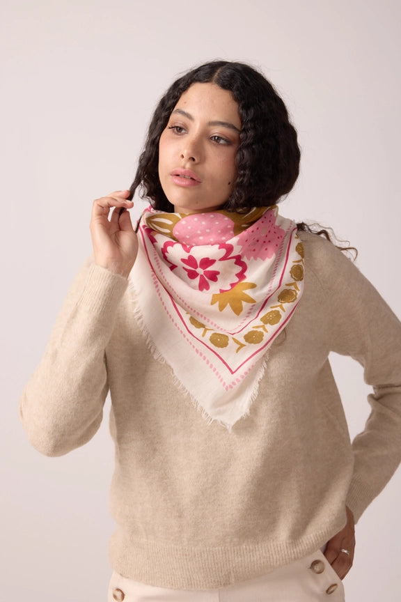 Foulard Winter Bloom Bronze