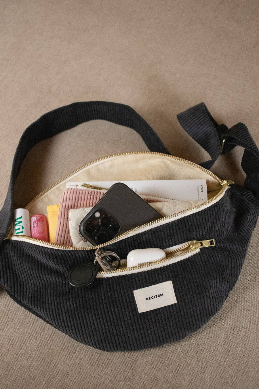 Recitem - Sac banane velours côtelé