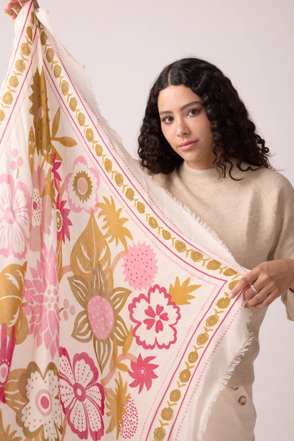 Foulard Winter Bloom Bronze