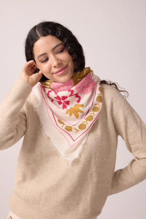 Foulard Winter Bloom Bronze