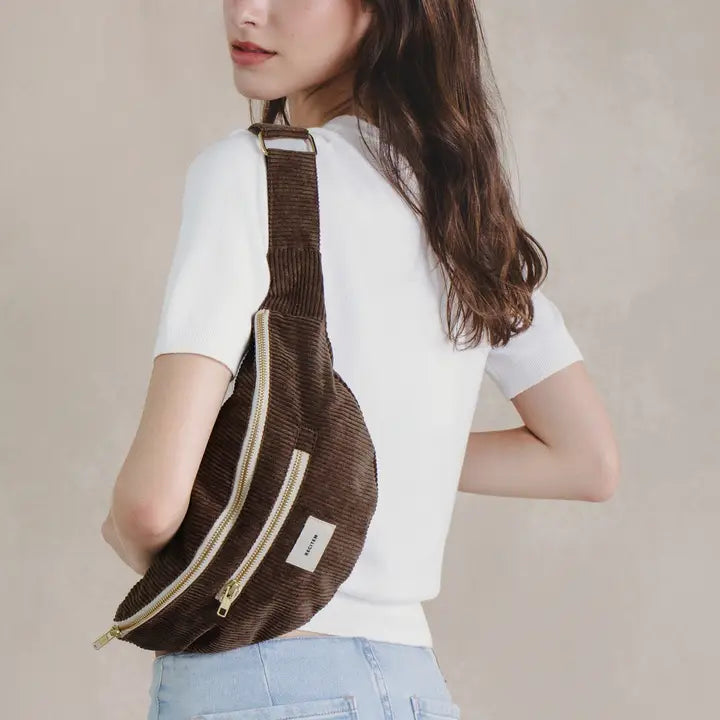 Recitem - Sac banane velours côtelé