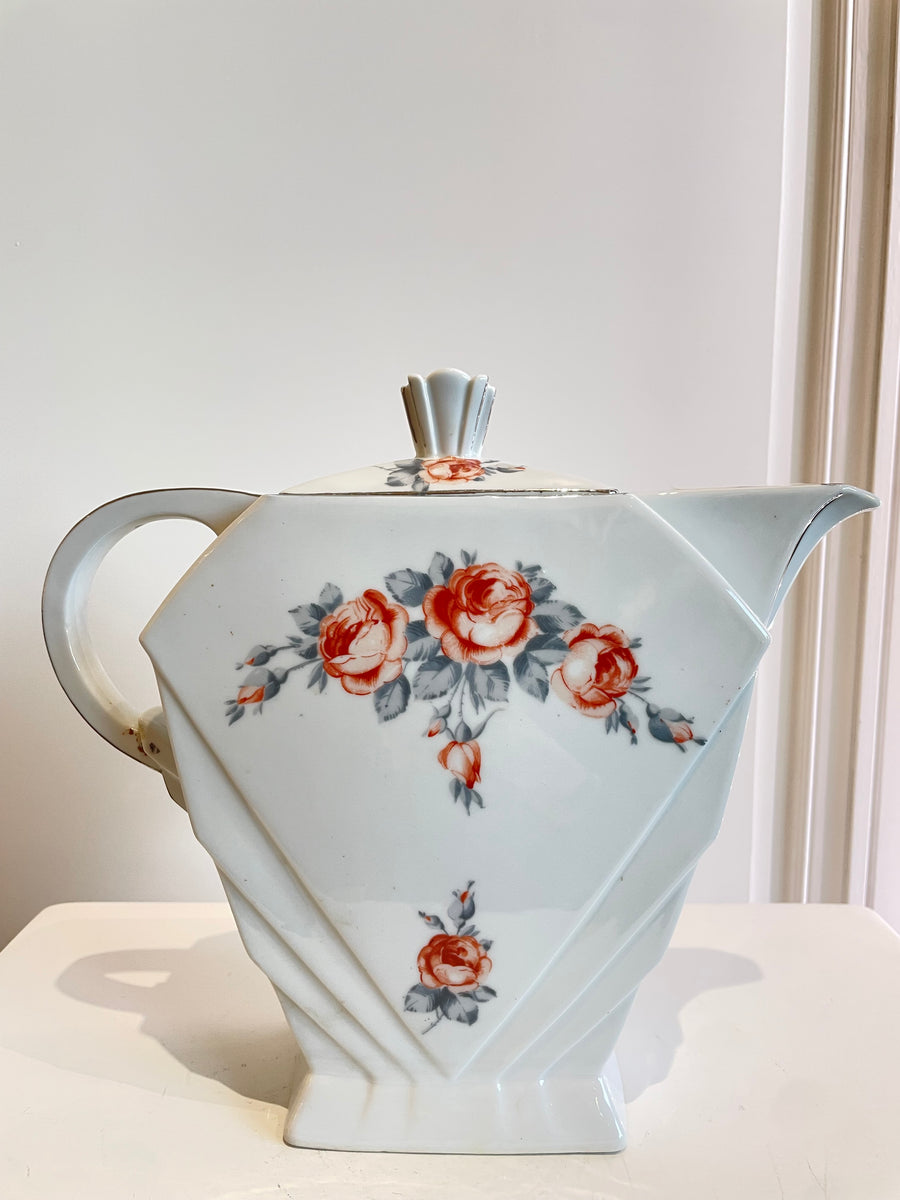 Théière Art Deco porcelaine