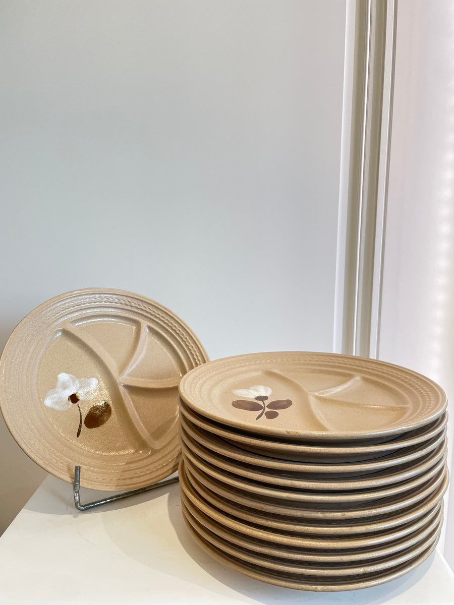 Assiettes a fondue grés
