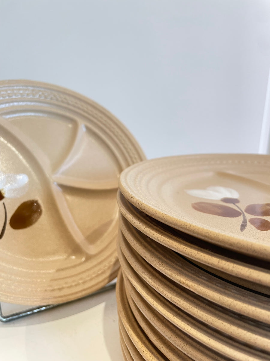 Assiettes a fondue grés