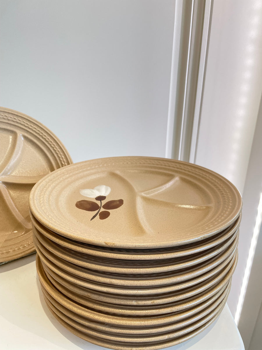 Assiettes a fondue grés