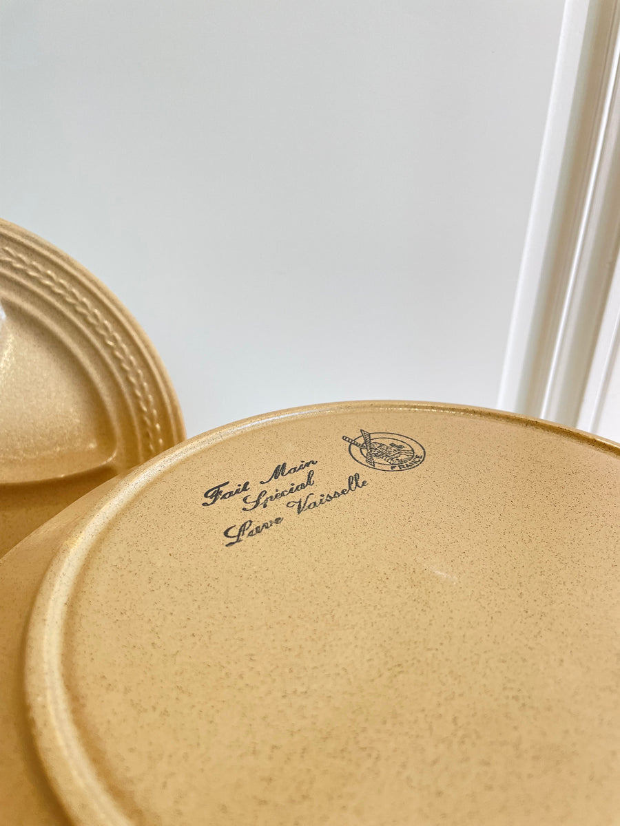 Assiettes a fondue grés