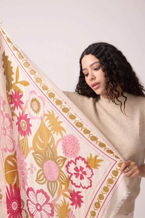 Foulard Winter Bloom Bronze